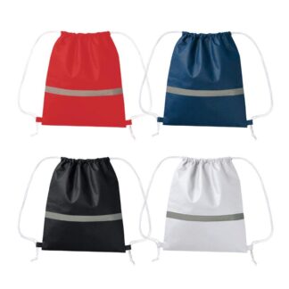 不織布リフレクター付き巾着リュック