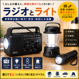 ラジオとライト