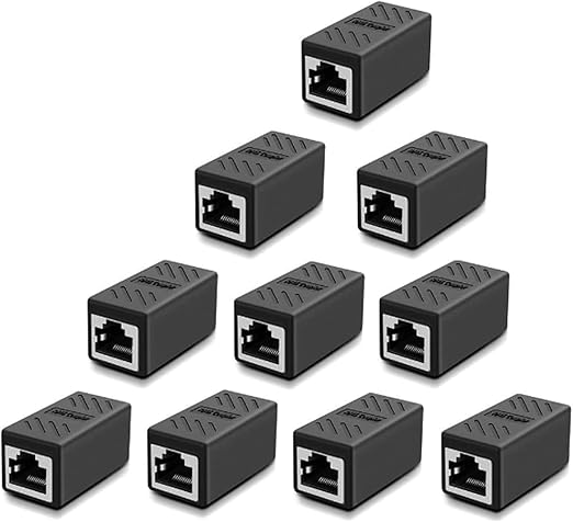 【HELVAK】RJ45 LANケーブル 中継コネクタ(10個入り)